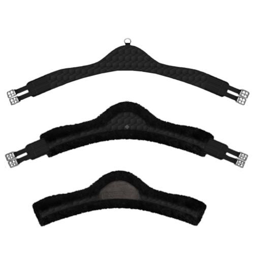 Popręg ATHLETICO MATTES z futrem medycznym / 6423 kolor futra czarny