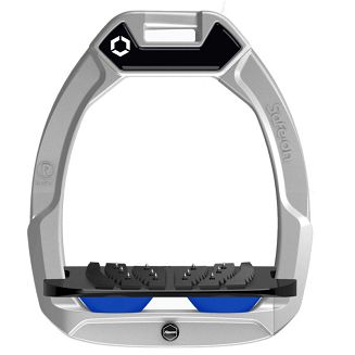 FLEX-ON Strzemiona Safe-On - inclined ULTRA GRIP - Grey, szara ramka - czarna wkładka -  elastomer blue
