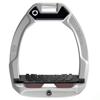 FLEX-ON Strzemiona Safe-On - inclined ULTRA GRIP - Grey, szara ramka - czarna wkładka -  elastomer chocolate