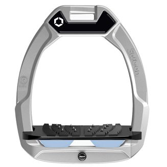FLEX-ON Strzemiona Safe-On - inclined ULTRA GRIP - Grey, szara ramka - czarna wkładka -  elastomer glacier blue