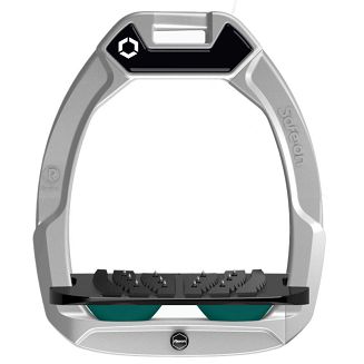 FLEX-ON Strzemiona Safe-On - inclined ULTRA GRIP - Grey, szara ramka - czarna wkładka -  elastomer dark green