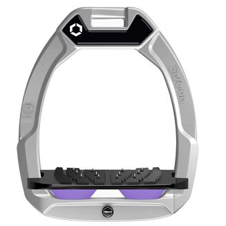 FLEX-ON Strzemiona Safe-On - inclined ULTRA GRIP - Grey, szara ramka - czarna wkładka -  elastomer fresh lila