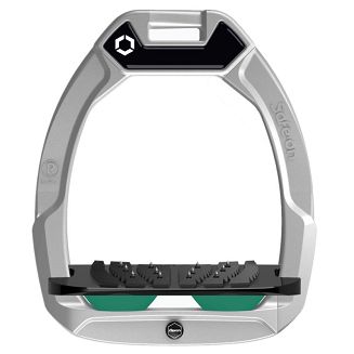 FLEX-ON Strzemiona Safe-On - inclined ULTRA GRIP - Grey, szara ramka - czarna wkładka -  elastomer irish green
