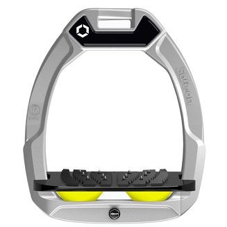 FLEX-ON Strzemiona Safe-On - inclined ULTRA GRIP - Grey, szara ramka - czarna wkładka -  elastomer yellow