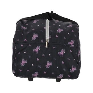 Helmet Bag QHP Lize – Black with Purple Unicorns / 5603 - 4