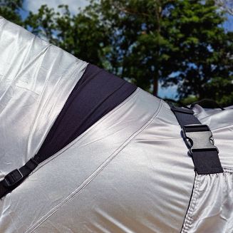 Derka na egzemę Y Eczema z kapturem i podbrzuszem, beżowa /  15841 - 3