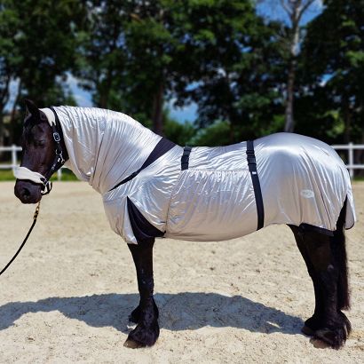 Derka na egzemę Y z kapturem i podbrzuszem, beżowa
