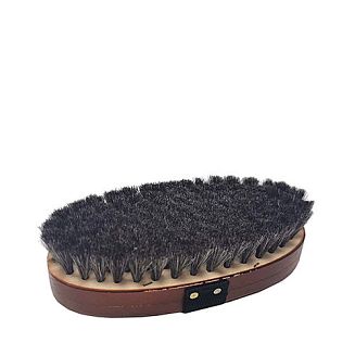 SIMON Szczotka owalna do głowy rozmiar 16,5cm M / 009 , drewniana brązowa oprawa + ciemne włosie