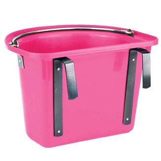 Plastic Feed Manger KERBL with Hanging Bracket and Hooks – pink 12 l / 328168 - 2