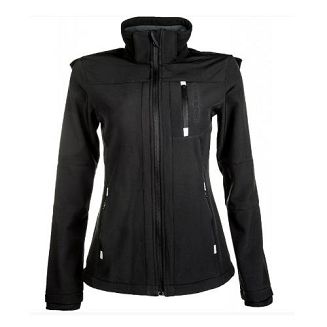 Bluza jeździecka HKM SPORT SOFTSHELL damska - czarna