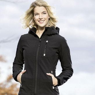 Bluza jeździecka HKM SPORT SOFTSHELL damska - czarna