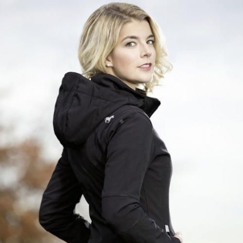 Bluza jeździecka HKM SPORT SOFTSHELL damska - czarna