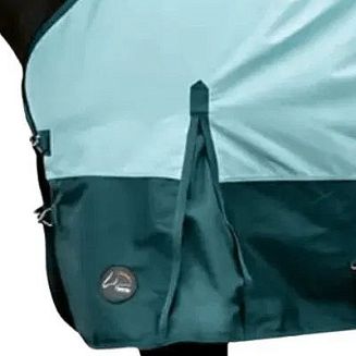 Derka padokowa przeciwdeszczowa HKM Chester, podszywana polarem, turkusowo-zielona / 14984 - 3