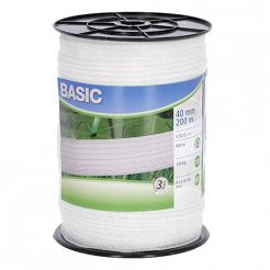 Electric fence tape KERBL Basic  200m, 40mm, 8 x 0,16  / 11-0614