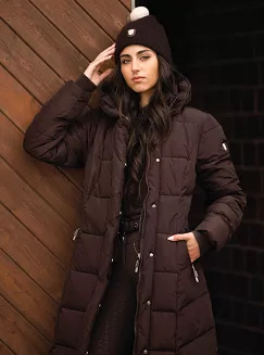 Płaszcz jeździecki damski, zimowy LAURIA GARRELLI  Livigno Dark Brown / 14996 - 2