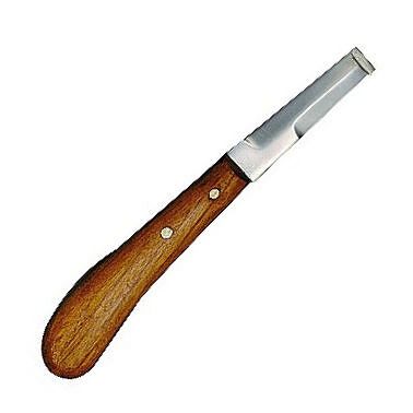 Hoof knife  EKKIA double-sided, with a wooden handle 700862