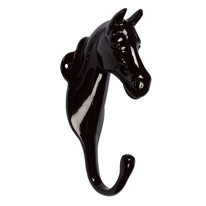 Wieszak z głową konia HKM aluminiowy, Black / 15527