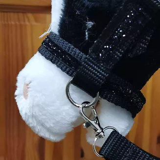 Kantar-ogłowie Brokat HOBBY HORSE z wodzami, czarny - 2