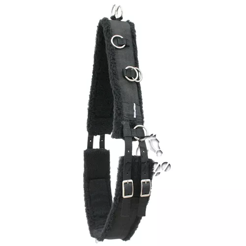 Pas do lonżowania MUSTANG podszyty futrem / 3014