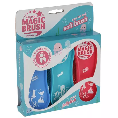 Komplet szczotek MAGIC BRUSH JellyFish, do pielęgnacji koni /  3228256