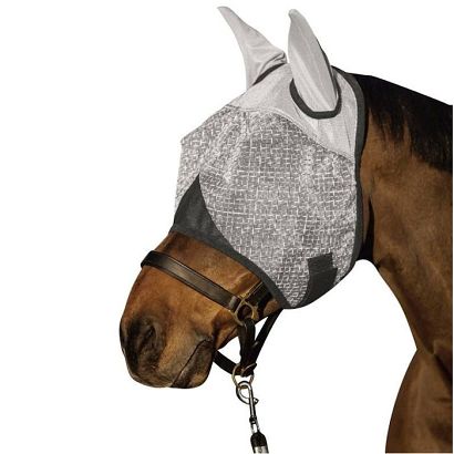 Fly Mask COVALLIERO with UV Protection, grey / 3245