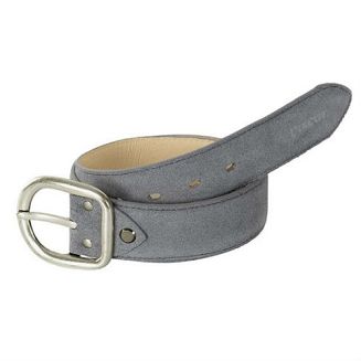 PIKEUR Pasek do spodni skórzany - popielaty