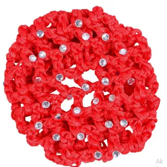 Siateczka - koszyczek do włosów QHP DIAMOND - red