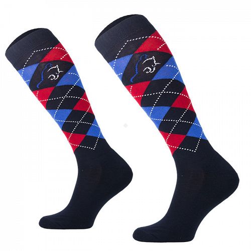 Riding cotton socks ROMBs 23 navy-red-blue / SPDJ