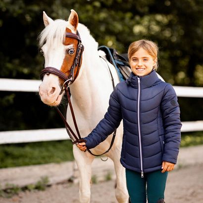 Kids´ Riding Jacket ASTRID Padded  Polar Blue