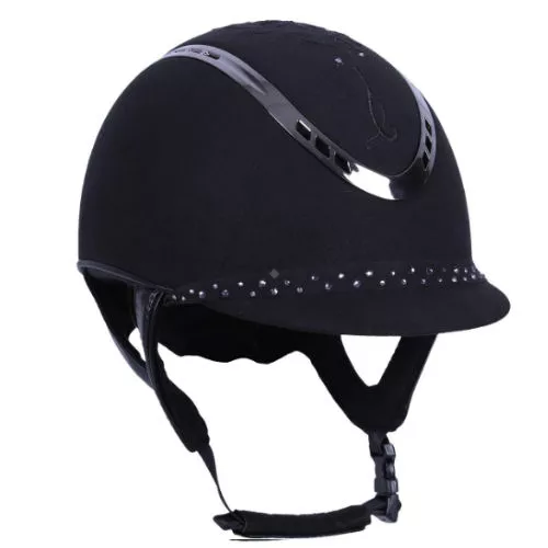 Kask jeździecki QHP BOTANIC z atestem VG1 - czarny