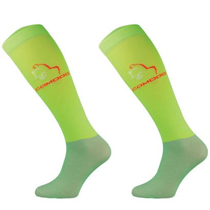 Podkolanówki jeździeckie SPJM 11 Equestrian, mikrofibra, Neon Green