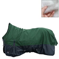 Turnout Rug Highneck  HKM Glasgow, 100 g Filling, 1200D Deep Green-Black / 14994