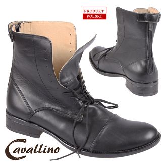 Sztyblety męskie, skórzane, sznurowane, z zamkiem z tyłu, CAVALLINO rozmiary od 39 do 45 / 0435702 - 2