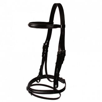 DAW-MAG Padded  bridle with flash noseband - black