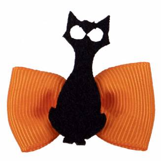 Kokardki do grzywy QHP Kolekcja Halloween / 5317 - kot -cat