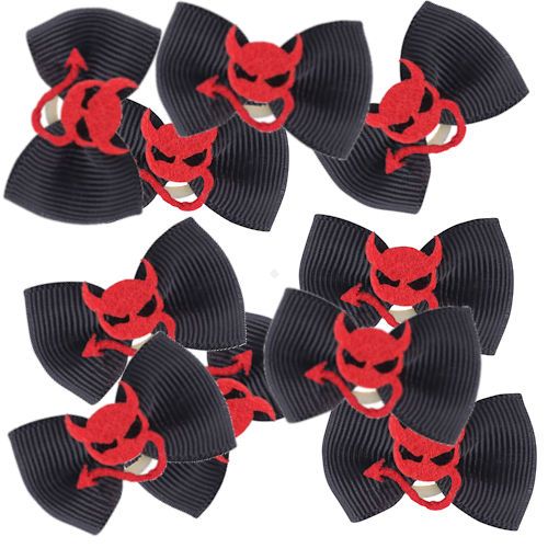 Kokardki do grzywy QHP Kolekcja Halloween / 5317 devil - diabełek