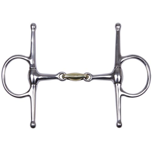 0 Wędzidło oliwkowe, wąsy, pełne, łącznik mosiężny STALLION-L  SS 14,5 / 15235 Dostępne w Krakowie