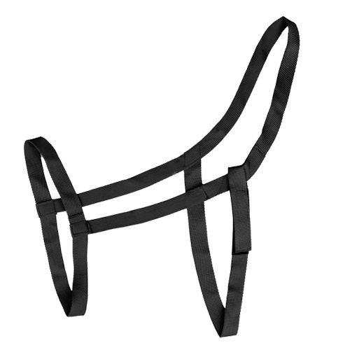 Kantar parciany bez metalowych sprzączek i karabińczyka, zapinany na rzep.