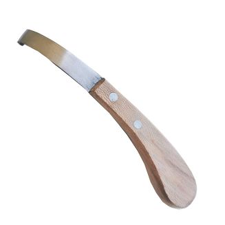 Hoof knife double-sided NC with wooden handle, wide - 2