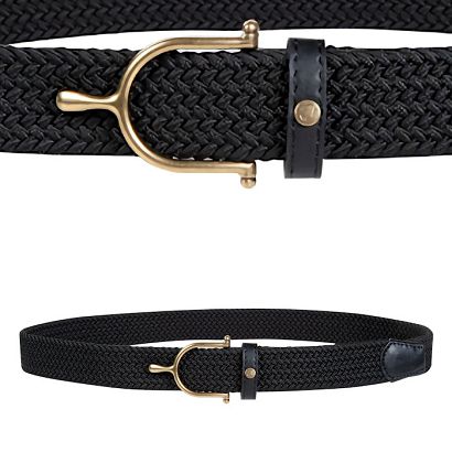 Elastic belt  HKM Ann Black-Gold / 13312