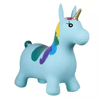 Konik do skakania QHP gumowy / 8543 - turkusowy