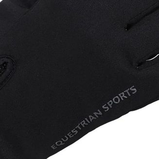 Winter Riding Gloves QHP Vienna, softshell, Black/ 7248 - 3