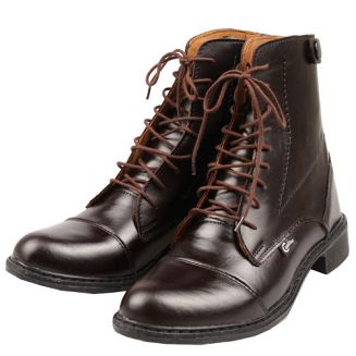 Sztyblety skórzane, sznurowane, z zamkiem z tyłu CAVALLINO rozmiary od 31 do 42 / 0435701 - brązowe