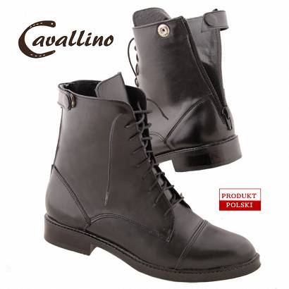 0435701  CAVALLINO Leather jodhpur boots with laces (sizes: 35-41)