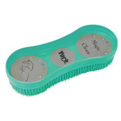 Plastic curry comb – Y Magic Clean horse grooming brush, Mint / 2450