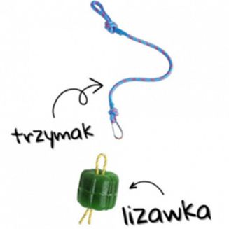 W zestawie sznurek z karabińczykiem, który ułatwia mocowanie.