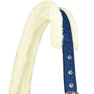 Kantar taśmowy HORSENJOY  Pola z futerkiem, granatowy / 18850 - 2