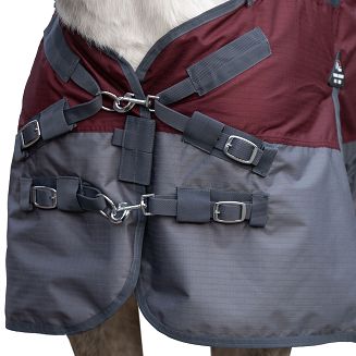 Derka padokowa przecideszczowa HKM Yukon bez ocieplenia, bordowy + szary / 14817 - 2