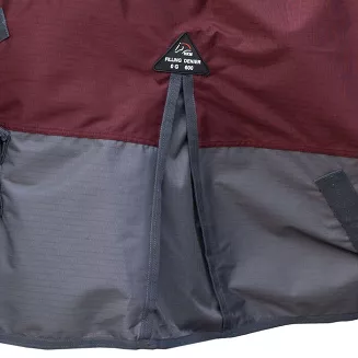 Highneck rug HKM Yukon, light lining, maroon and grey / 14817 - 4