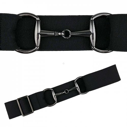 Elastic trouser belt  HORSENJOY Bit black